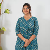 Peacock blue cotton comfies