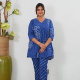 Ink blue bandhani cotton comfies