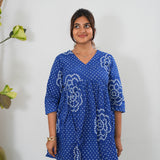 Ink blue bandhani cotton comfies