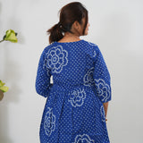 Ink blue bandhani cotton comfies