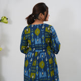 Ink blue geometric cotton comfies