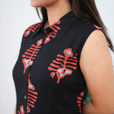 Pisces cotton shirt dress(attached sleeves)
