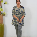 Grey and blue cotton comfies