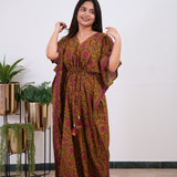 Turmeric pure cotton kaftan