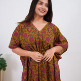 Turmeric pure cotton kaftan