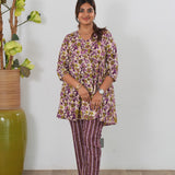 Violet tie and dye cotton comfies