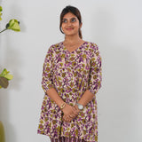 Violet tie and dye cotton comfies