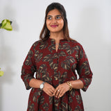 Rust orange maple cotton button down co-ords set