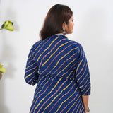 Blue stripes cotton maternity nursing co-ords set