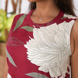 Maroon dahlia cotton co-ords set(attached sleeves)