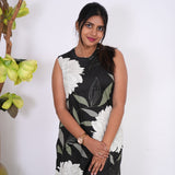 Black dahlia cotton co-ords set(attached sleeves)