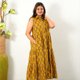 Mango cotton button down midi dress(attached sleeves)