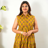 Mango cotton button down midi dress(attached sleeves)