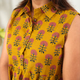 Mango cotton button down midi dress(attached sleeves)