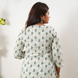 Soft beige round neck cotton co-ords set