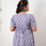 Lavender cotton midi dress