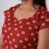 Deep red cotton maxi