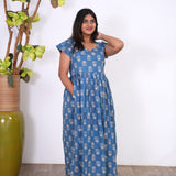 Powder blue cotton maxi