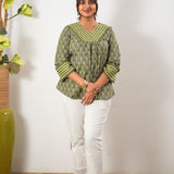 Lime green cotton top