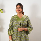 Lime green cotton top