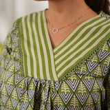 Lime green cotton top