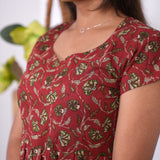 Deep maroon cotton maxi