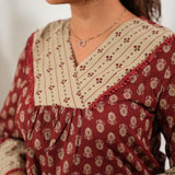 Maroon cotton top