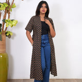 Black floral cotton shrug