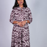 Violet mandarin collar kurti