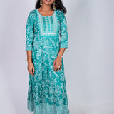 Aqua anarkali kurta