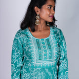 Aqua anarkali kurta