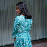 Aqua anarkali kurta