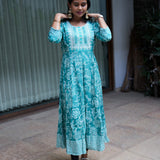 Aqua anarkali kurta