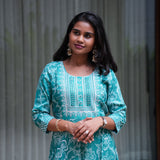 Aqua anarkali kurta