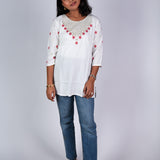 White cotton short kurti