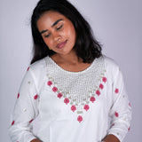 White cotton short kurti