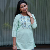 Tea rose cotton short kurti