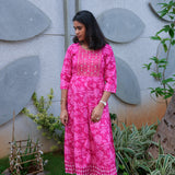 Rose anarkali kurta