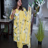 Marigold cotton suit set