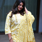 Butter yellow cotton suit set