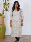 Yellow garden cotton kurti