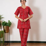 Lounge sleep wear-Crimson