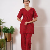 Lounge sleep wear- Deep red