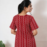 Lounge sleep wear-Red geometric