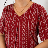 Lounge sleep wear-Red geometric
