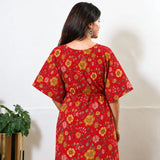 Ruby red cotton kaftan