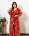 Ruby red cotton kaftan