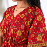 Ruby red cotton kaftan