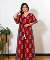 Sindoor floral cotton kaftan