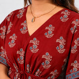 Sindoor floral cotton kaftan